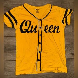 On Fire Yellow and Black Sports Jersey with Bold Design